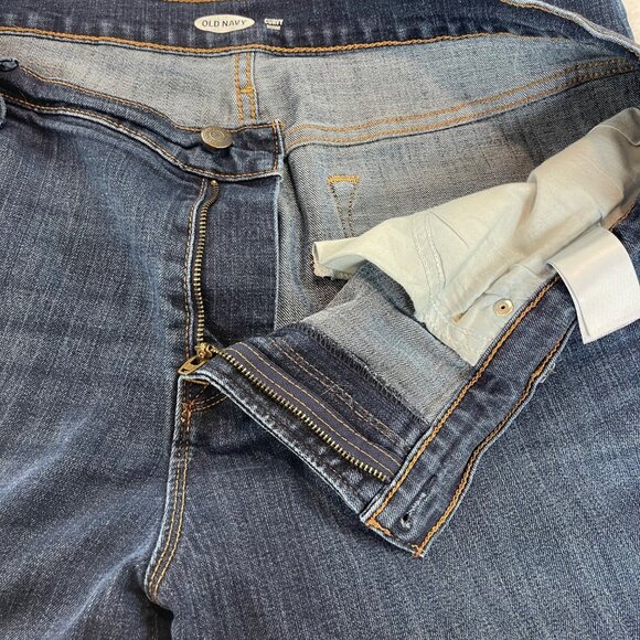 Old Navy Curvy Skinny Jeans Women's Plus Size 16 Blue‎ Denim Cotton Medium Wash - Picture 8 of 12